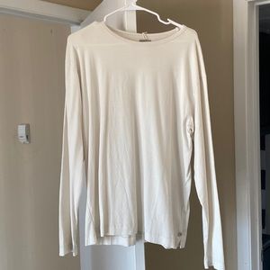 Knickerbocker long sleeve shirt cream eggshell white size mens large